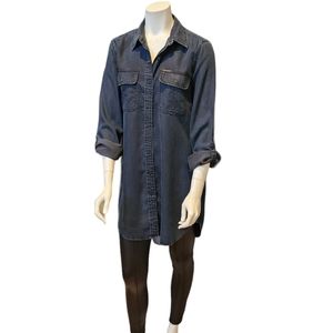 Dark chambray shirt dress, tunic